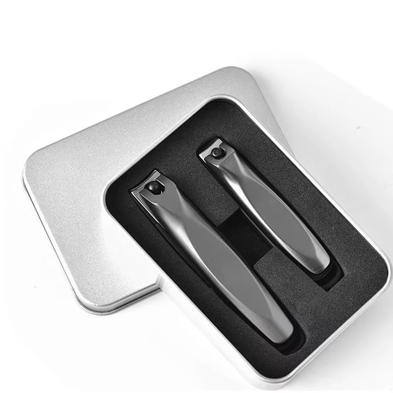 Set Coupe-Ongles Anti-Éclaboussures en Acier Inoxydable