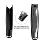Set Coupe-Ongles Anti-Éclaboussures en Acier Inoxydable