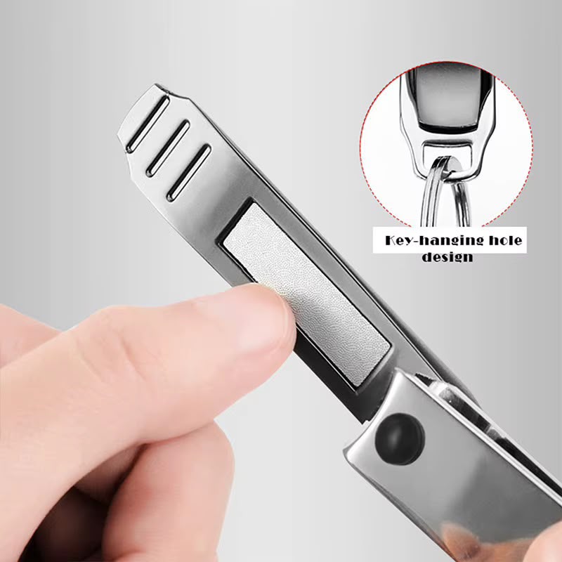 Set Coupe-Ongles Anti-Éclaboussures en Acier Inoxydable